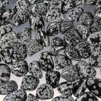 Tumbled Obsidian, Snowflake Oversized #2