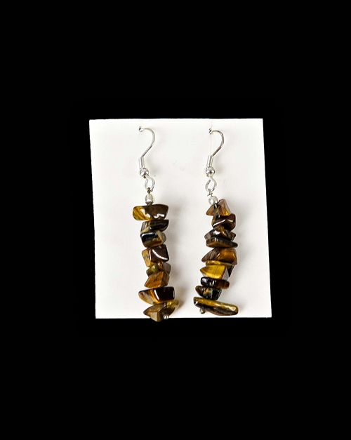 Tiger Eye Chip Earring