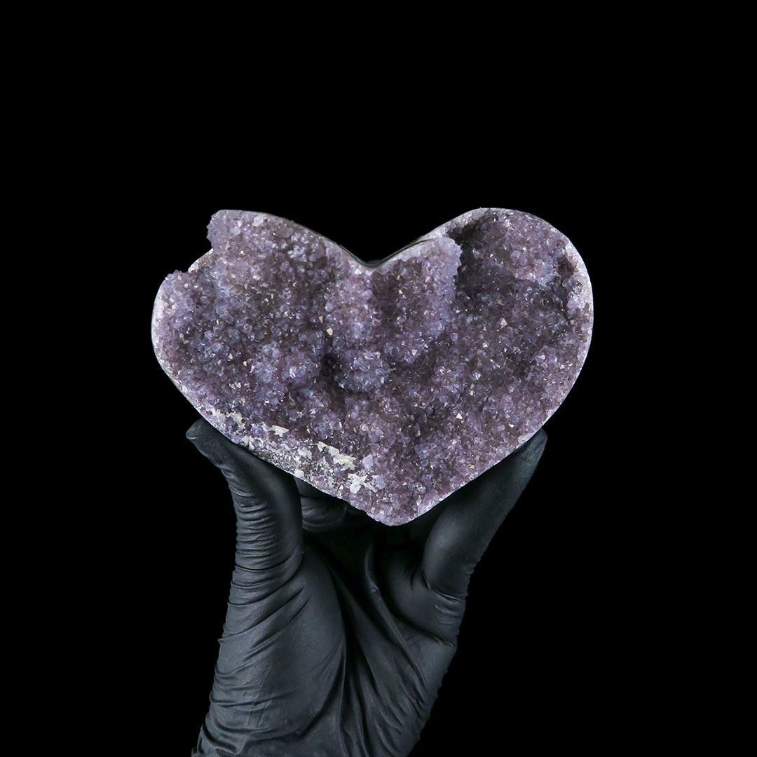 Amethyst Druzy Heart