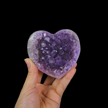 Amethyst Druzy Heart