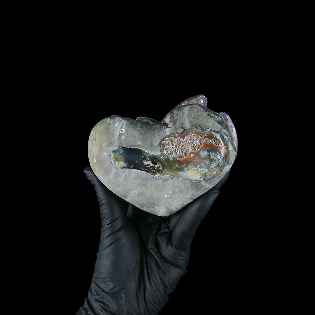 Amethyst Druzy Heart