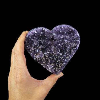 Amethyst Druzy Heart