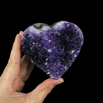 Amethyst Druzy Heart