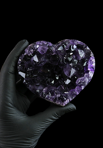 Amethyst Druzy Heart