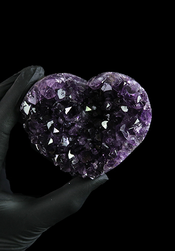 Amethyst Druzy Heart