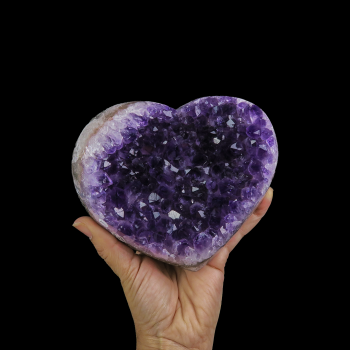 Amethyst Druzy Heart,Large
