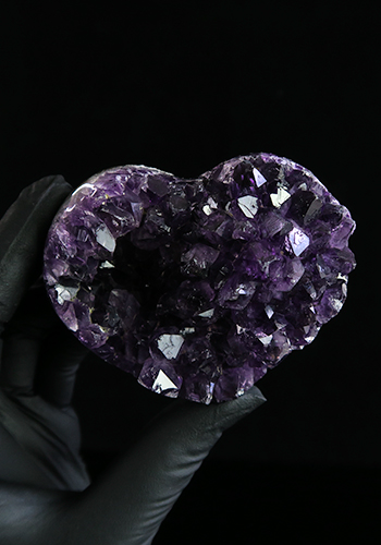 Amethyst Druzy Heart
