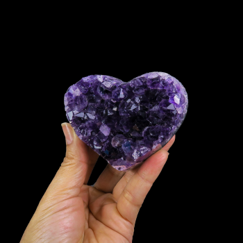 Amethyst Druzy Heart