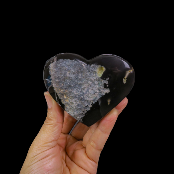 Amethyst Druzy Heart #2