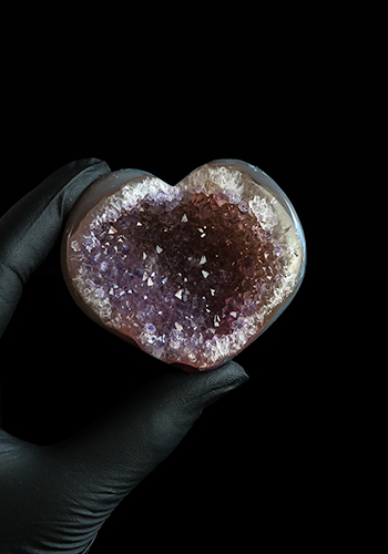 Amethyst Druzy Heart