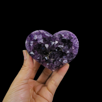 Amethyst Druzy Heart
