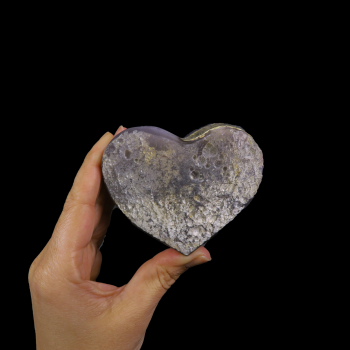 Amethyst Druzy Heart #2