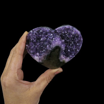 Amethyst Druzy Heart