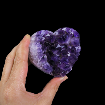 Amethyst Druzy Heart