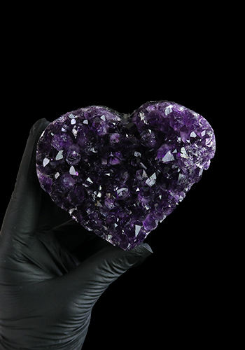 Amethyst Druzy Heart