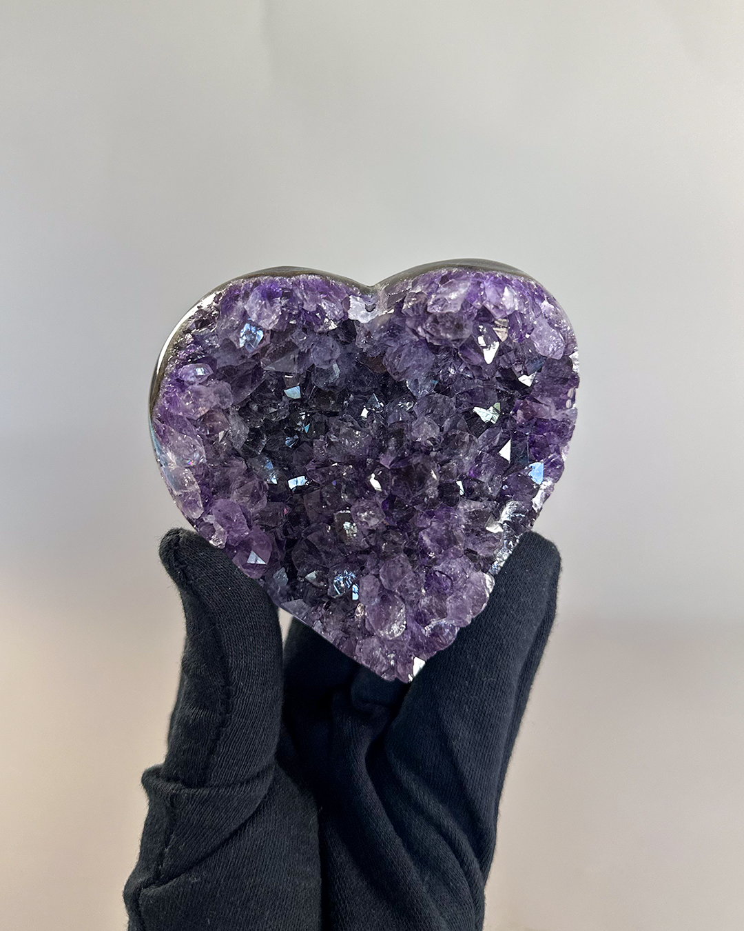 Amethyst Druzy Heart