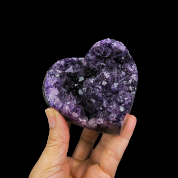 Amethyst Druzy Heart