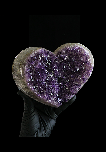 Amethyst Druzy Heart