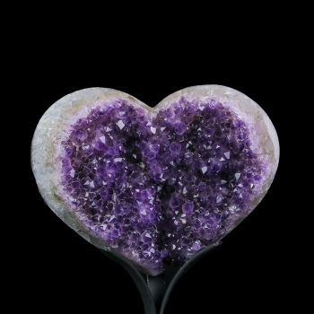 Amethyst Druzy Heart, Large