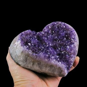 Amethyst Druzy Heart, Large #2