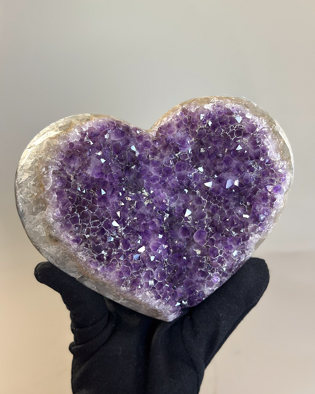 Amethyst Druzy Heart, Large