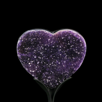 Amethyst Druzy Heart, Large