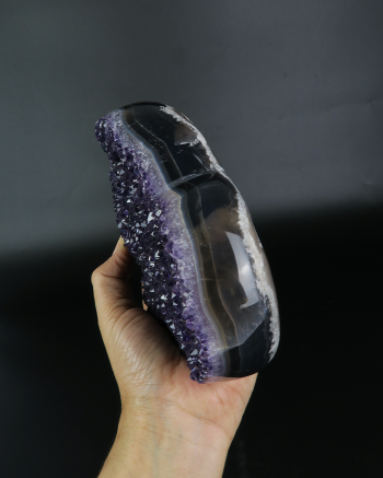 Amethyst Druzy Heart, Large #2