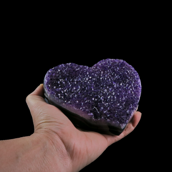 Amethyst Druzy Heart, Large #3