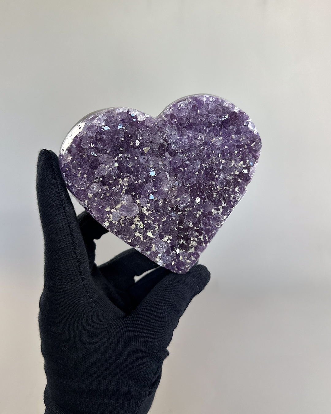 Amethyst Druzy Heart