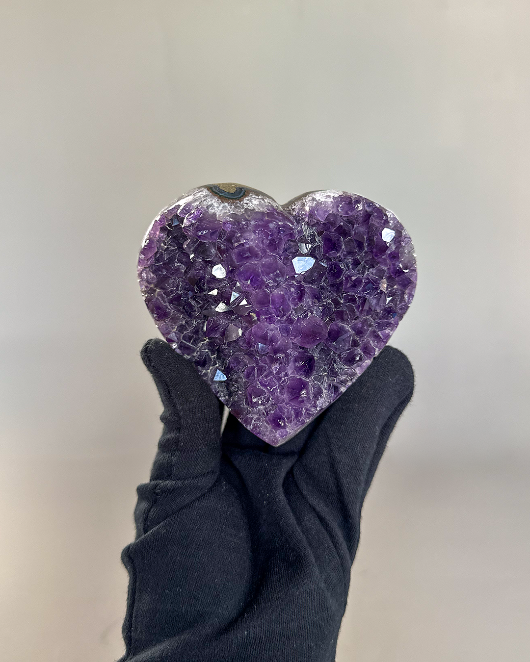 Amethyst Druzy Heart