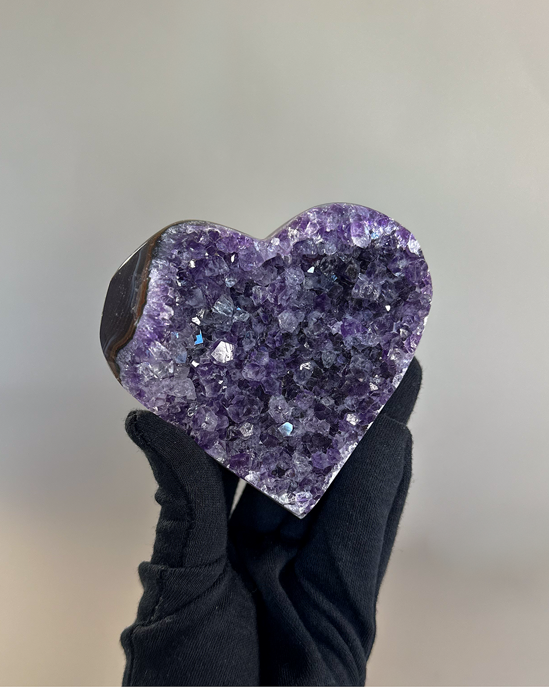 Amethyst Druzy Heart