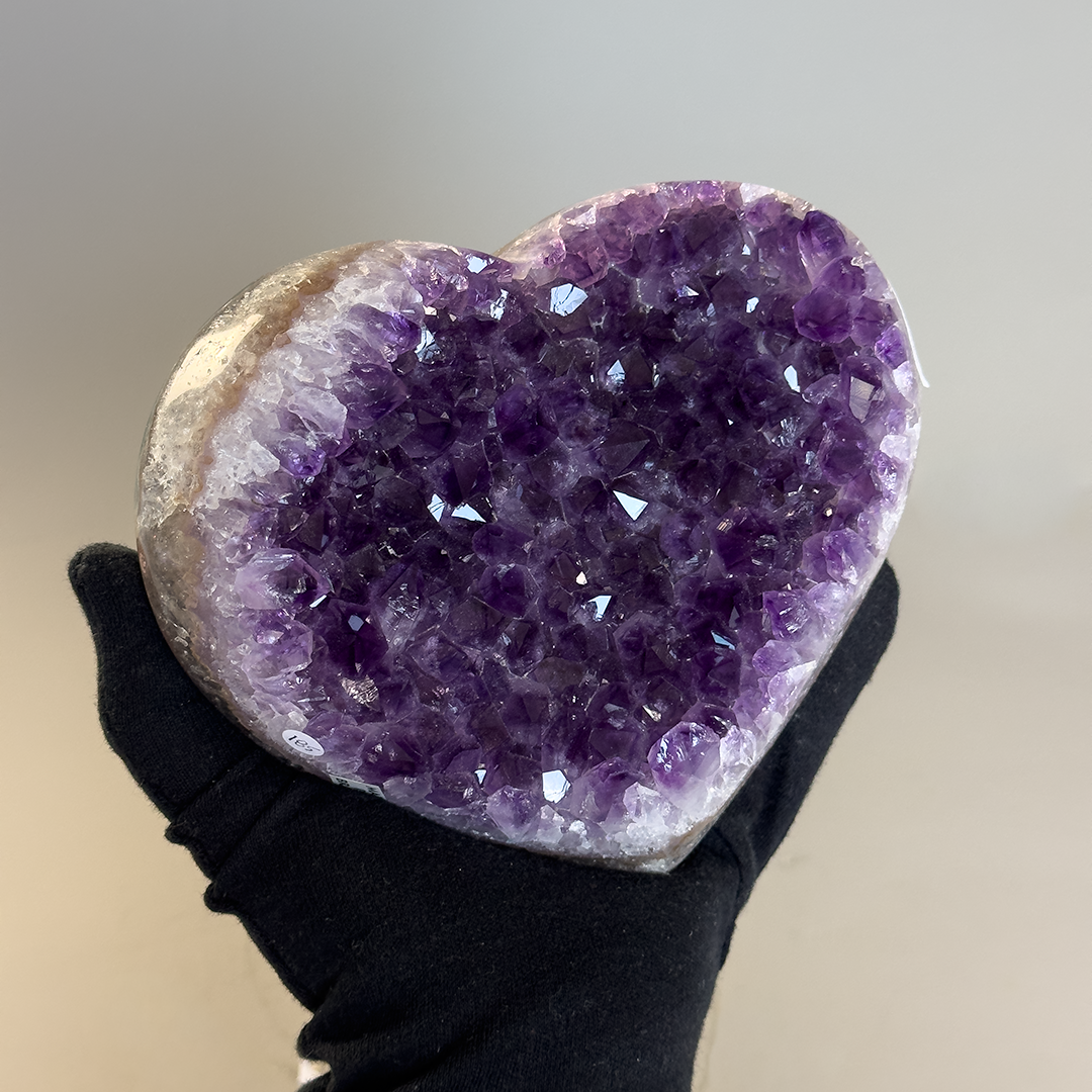 Amethyst Druzy Heart,Large