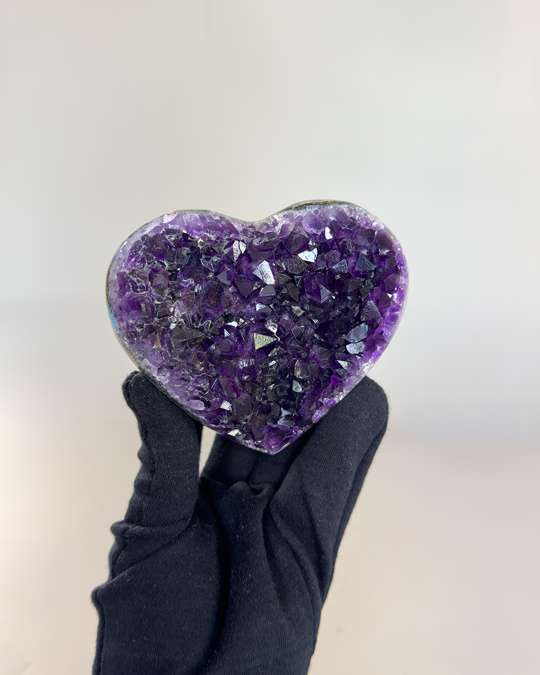 Amethyst Druzy Heart