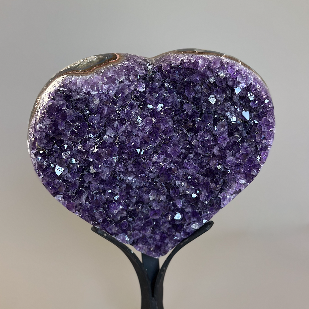 Amethyst Druzy Heart