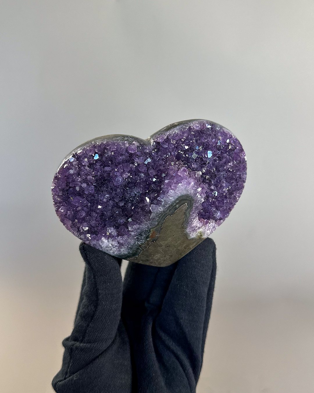 Amethyst Druzy Heart