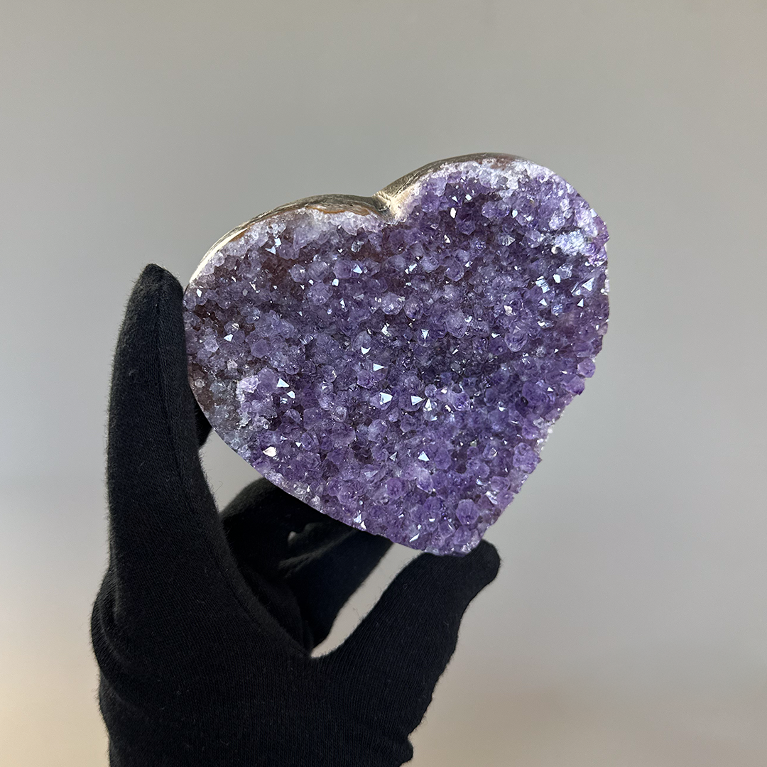 Amethyst Druzy Heart