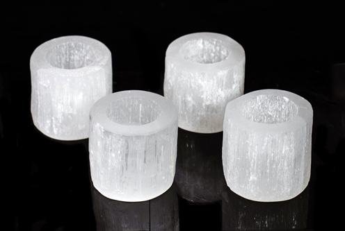 Candle Holder, Selenite Small  4 Pack