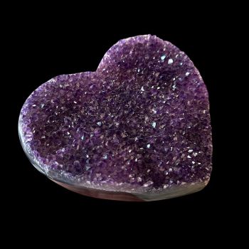 Amethyst Druzy Heart #3