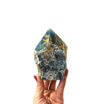 Blue Onyx Semi Polished Point #2