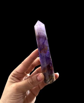 Chevron Amethyst Massage Wand