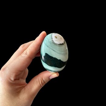 Green Sardonyx Palm Stone #2