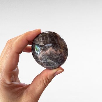 Black Moonstone Palm Stone