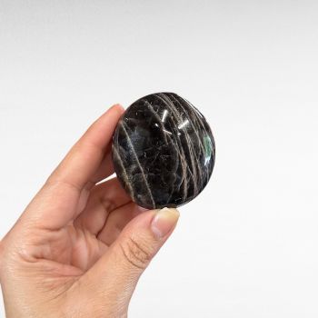 Black Moonstone Palm Stone