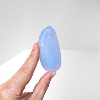 Blue Chalcedony Palm Stone