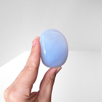 Blue Chalcedony Palm Stone