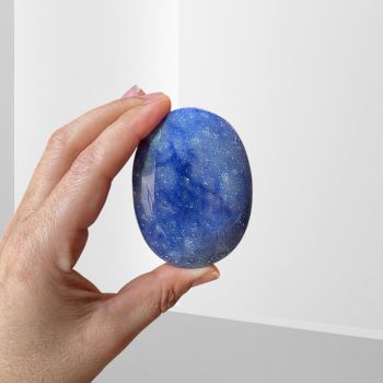 Blue Quartz Palm Stone
