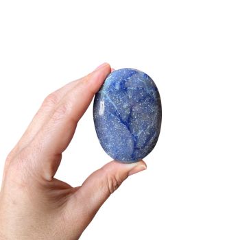 Blue Quartz Palm Stone