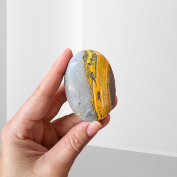 Bumblebee Jasper Palm Stone