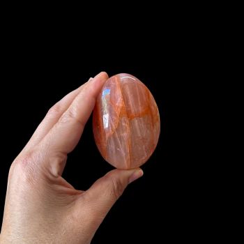 Hematoidal Quartz Red Palm Stone