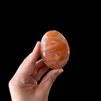 Hematoidal Quartz Red Palm Stone